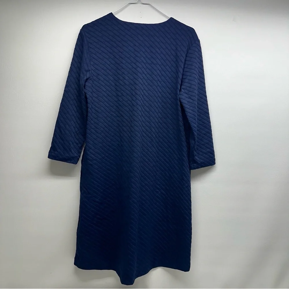 NWT J.McLaughlin Octavia Geo Jaquard Split V-Neck 3/4 Sleeve Shift Dress